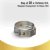 Bag Of 20 X 18.5mm S.s. Stepless Clamps(suit 16 18mm Od) 01 11zon