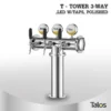 T Tower 3 Way, Led W Taps, Polished 01 11zon