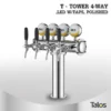 T Tower 4 Way, Led W Taps, Polished 01 11zon